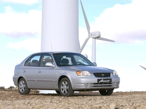 silver, Hyundai Accent