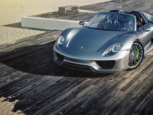 podium, Silver, Porsche 918 Spyder