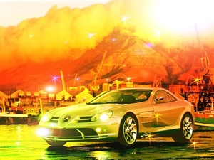 silver, Mercedes SLR