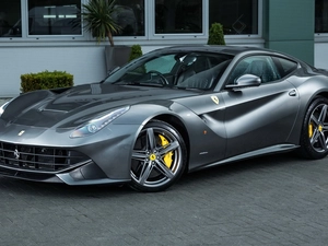Ferrari F12berlinetta, Grigio Silverstone Color, 2012, coupe