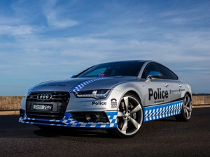 Automobile, Audi S7 Sportback, 2016, police