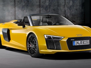Yellow, Audi R8 Spyder