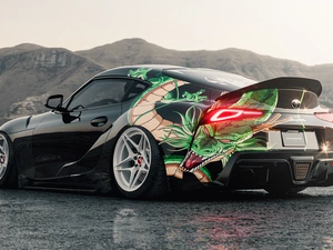 Dragon, black, Toyota Supra