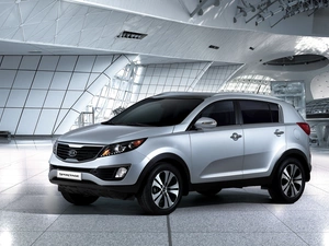 Kia Sportage, silver, SUV