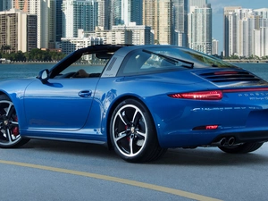 Blue, Porsche 911 Targa