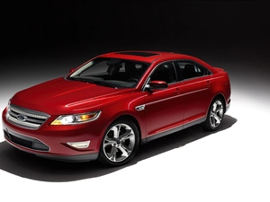 Sedan, Red, Ford Taurus