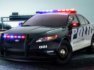 Ford Taurus, signals, light, police
