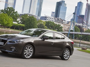 skyscrapers, River, picture, town, Mazda 3