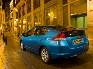 night, Honda Insight, Town