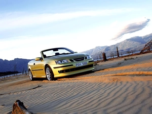 Saab 9-3, traces, Sand, Cabriolet