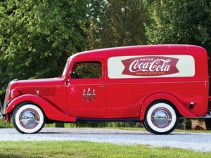 "Coca Cola", van, Ford, Panel, 1937