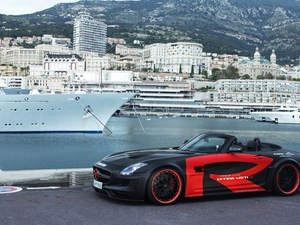 vessels, Monaco, SLS, Mountains, Mercedes