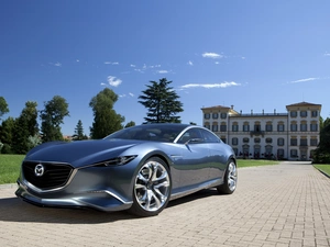 trees, viewes, Shinari, Mansion, Mazda