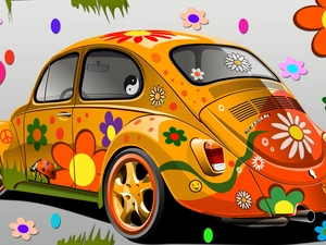 Volkswagen Beetle, Flowers