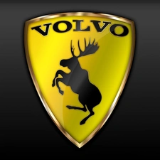 emblem, moose, Volvo cars, automobile