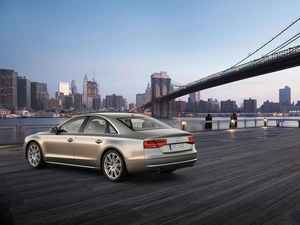 bridge, Audi A8, water
