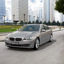 BMW 5 Series, Way, buildings, The F-10