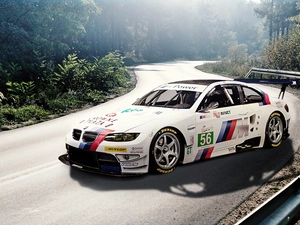 forest, BMW M3, Way