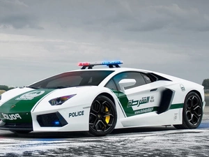 Lamborghini, Automobile, police, Way