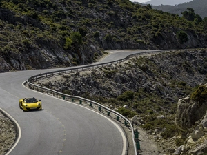 Way, Mountains, McLaren, winding, Yellow