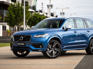 2016, Blue, Volvo XC90 T6 R-Design