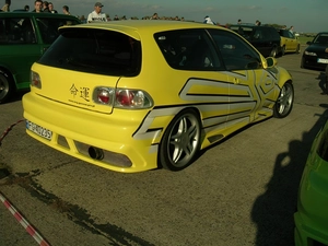 TUNING, Yellow Honda, Honda Civic