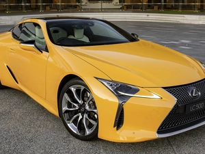 Front, Yellow, Lexus Lc 500